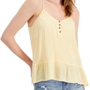 NWT Hippie Rose Juniors Suntan Ruffled-Hem Tank Top Size XL Size S